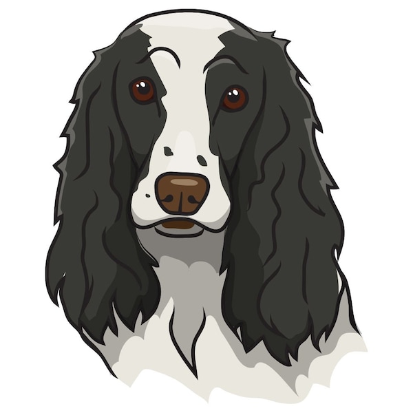 English Cocker Spaniel Dog Decal, Dog Lover Decor Vinyl Sticker
